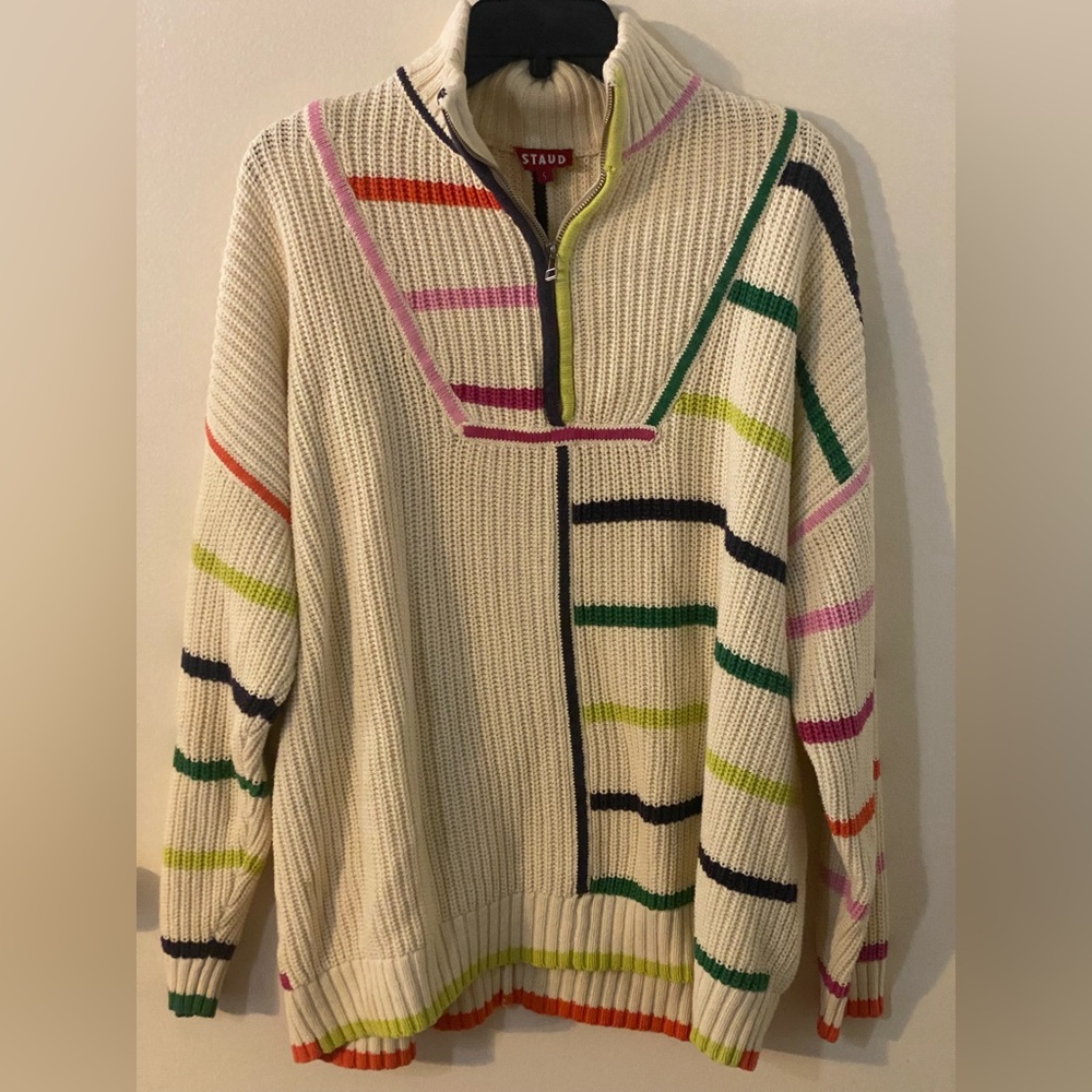 Women’s Staud oversized Striped Pull over Sweater